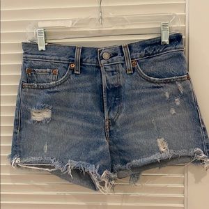 Levi denim cutoff shorts